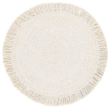 Safavieh Braided 3'-0" x 3'-0" Rug in Silver / Ivory