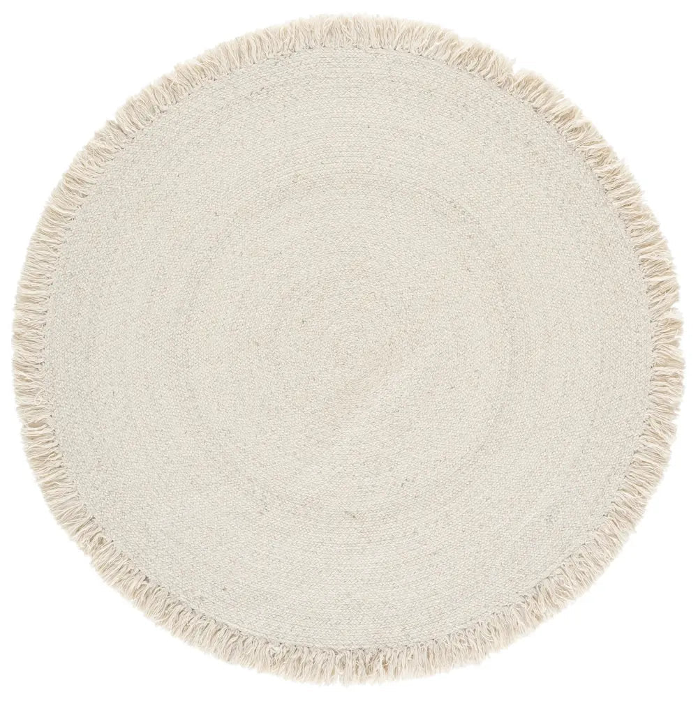 Safavieh Braided 5'-0" x 5'-0" Rug in Silver / Ivory