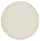 Safavieh Braided 5'-0" x 5'-0" Rug in Silver / Ivory