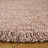 Safavieh Braided 5'-0" x 5'-0" Rug in Pink