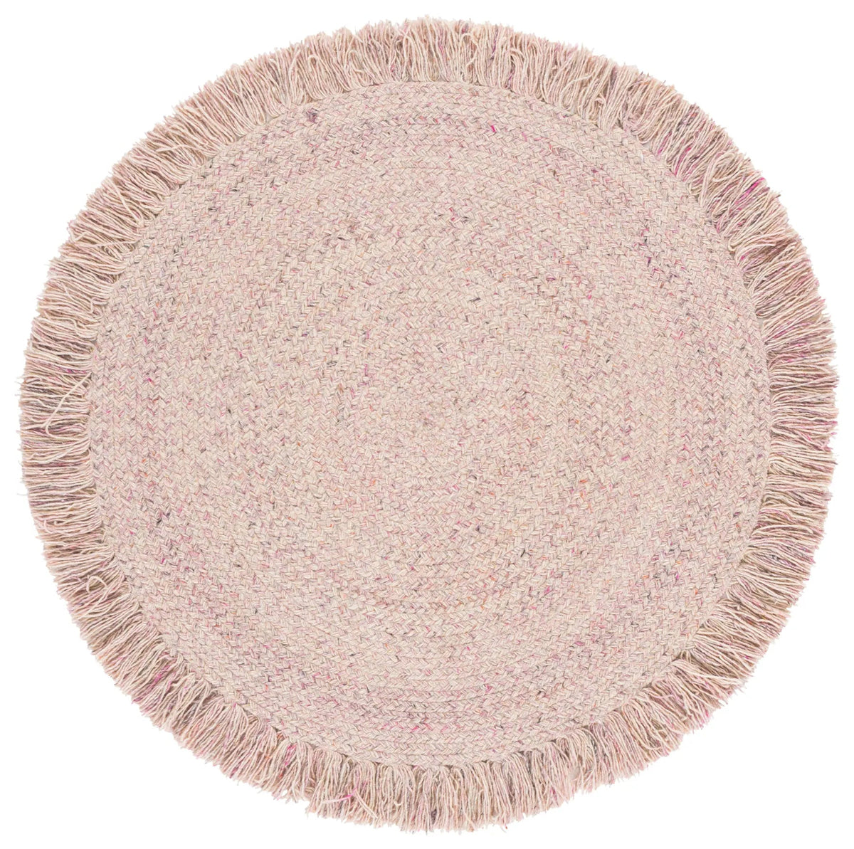Safavieh Braided 3'-0" x 3'-0" Rug in Pink