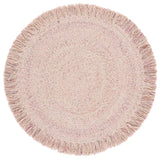 Safavieh Braided 3'-0" x 3'-0" Rug in Pink