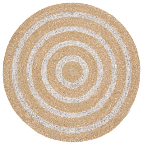 Safavieh Braided 3'-0" x 3'-0" Rug in Natural / Silver