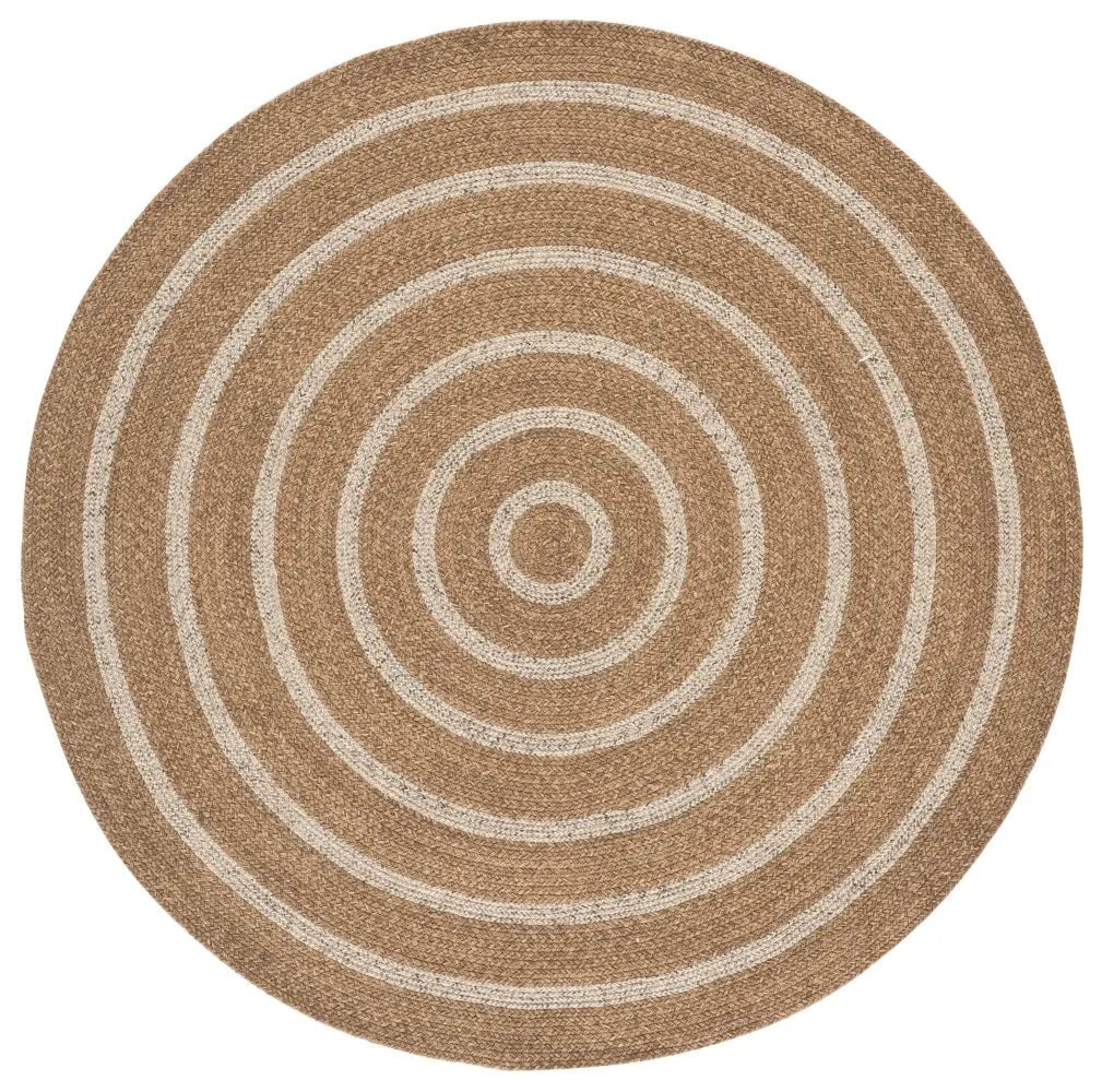 Safavieh Braided 5'-0" x 5'-0" Rug in Natural / Silver