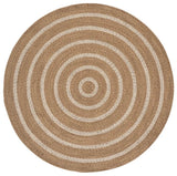 Safavieh Braided 5'-0" x 5'-0" Rug in Natural / Silver