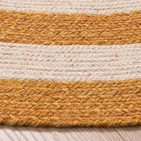 Safavieh Braided 5'-0" x 5'-0" Rug in Gold / Peach