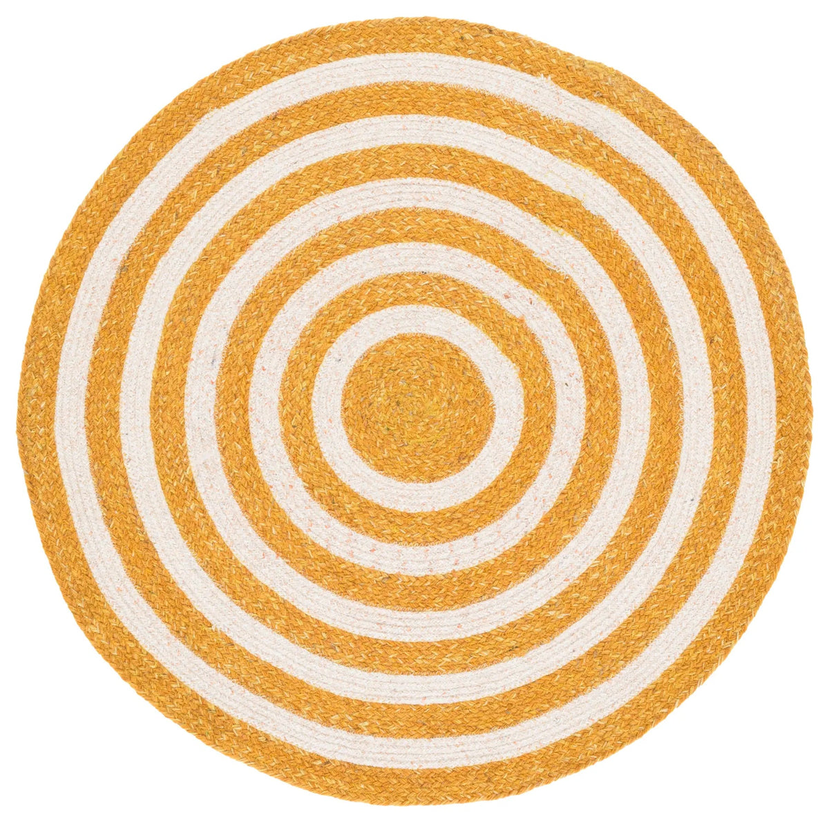 Safavieh Braided 3'-0" x 3'-0" Rug in Gold / Peach