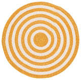 Safavieh Braided 3'-0" x 3'-0" Rug in Gold / Peach