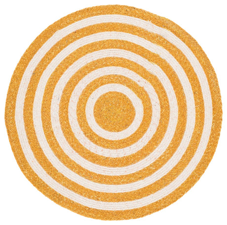 Safavieh Braided 3'-0" x 3'-0" Rug in Gold / Peach