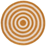 Safavieh Braided 5'-0" x 5'-0" Rug in Gold / Peach