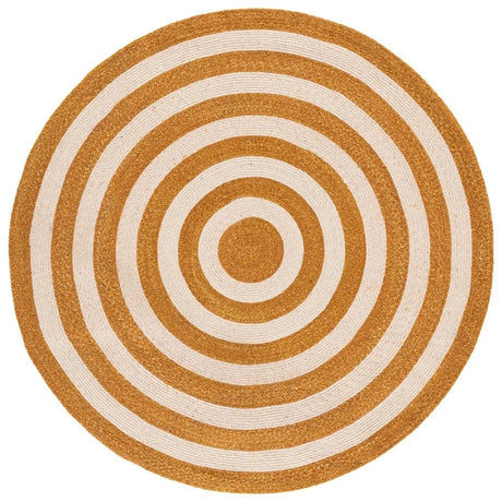 Safavieh Braided 5'-0" x 5'-0" Rug in Gold / Peach
