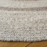 Safavieh Braided 5'-0" x 5'-0" Rug in Silver / Ivory