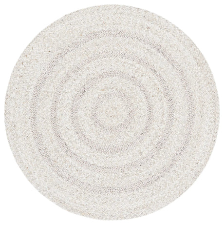 Safavieh Braided 3'-0" x 3'-0" Rug in Silver / Ivory