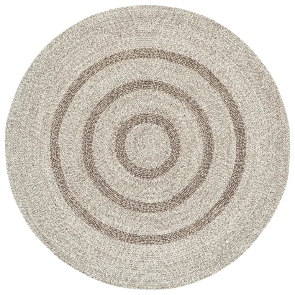 Safavieh Braided 5'-0" x 5'-0" Rug in Silver / Ivory