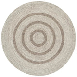 Safavieh Braided 5'-0" x 5'-0" Rug in Silver / Ivory