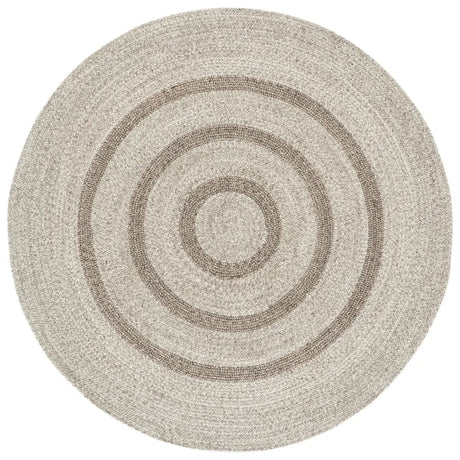 Safavieh Braided 5'-0" x 5'-0" Rug in Silver / Ivory