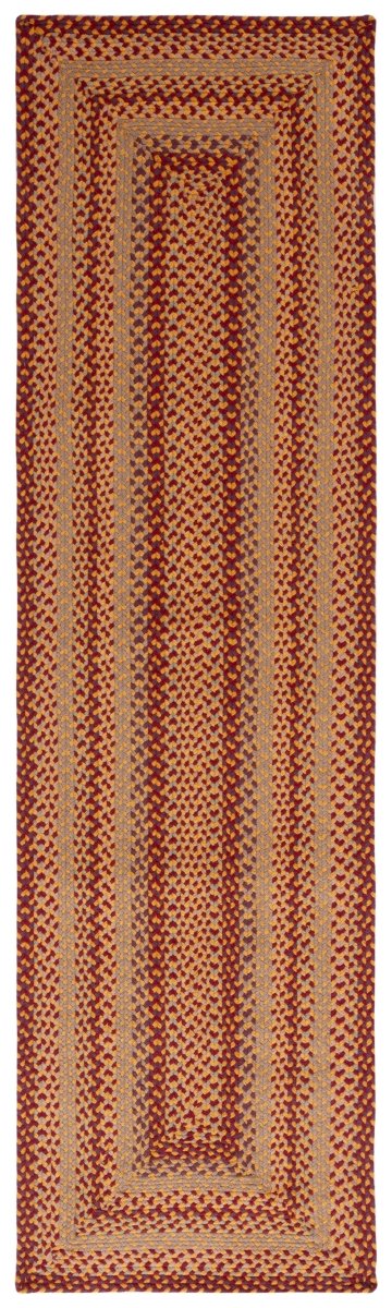 Safavieh Braided Brd651C Yellow/Red Rug.