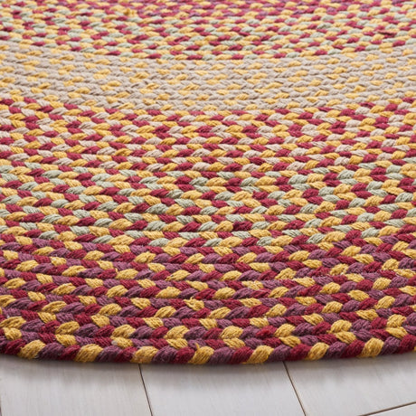 Safavieh Braided Brd651C Yellow/Red Rug.