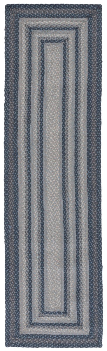 Safavieh Braided Brd652B Grey/Blue Rug.