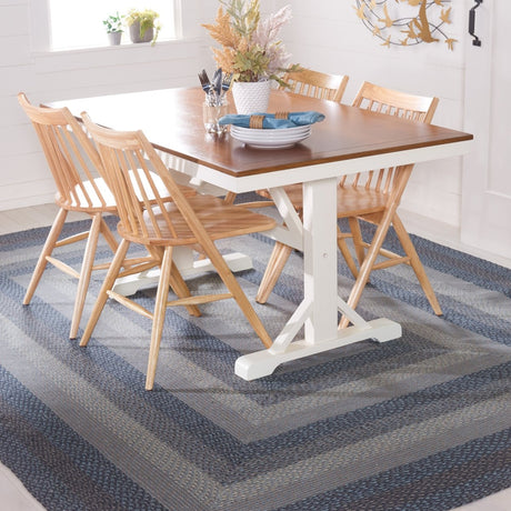 Safavieh Braided Brd652B Grey/Blue Rug.