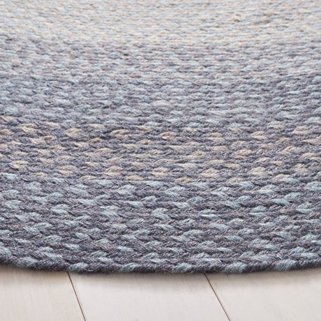 Safavieh Braided Brd652B Grey/Blue Rug.