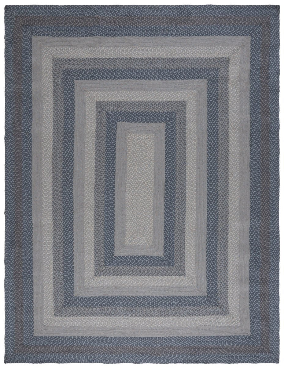 Safavieh Braided Brd652B Grey/Blue Rug.