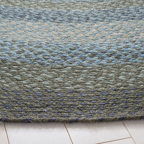 Safavieh Braided Brd652M Light Blue/Green Rug.