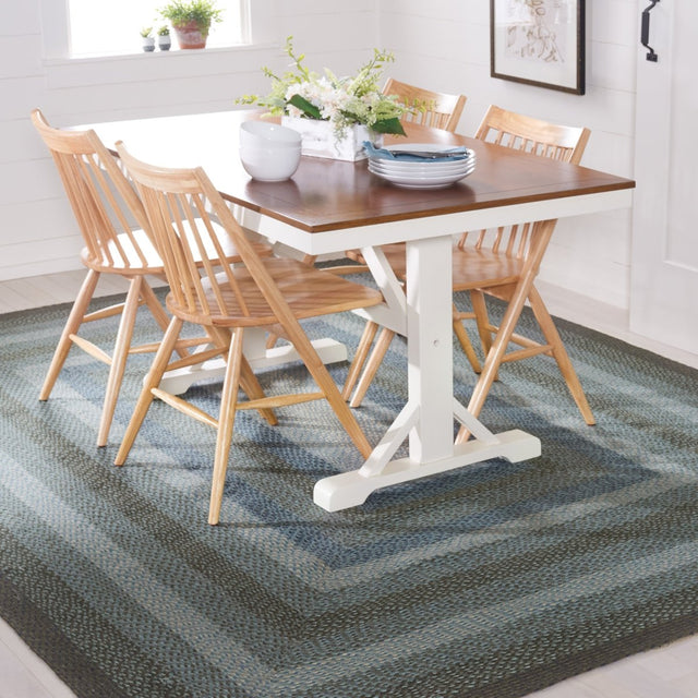 Safavieh Braided Brd652M Light Blue/Green Rug.