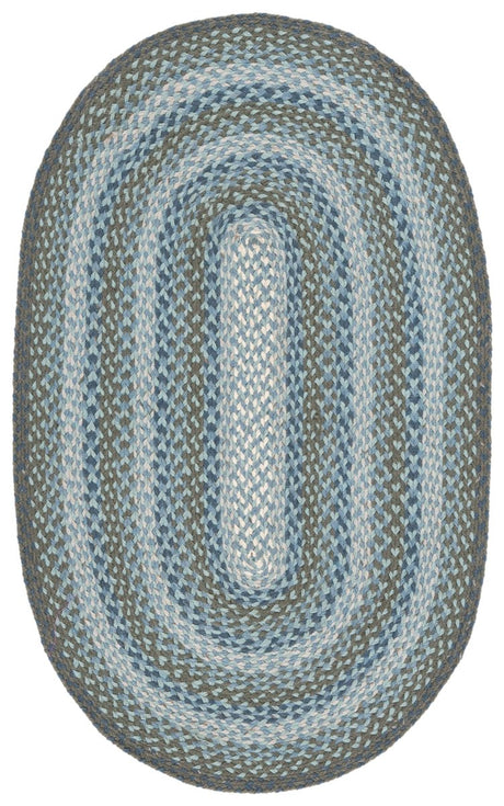 Safavieh Braided Brd652M Light Blue/Green Rug.