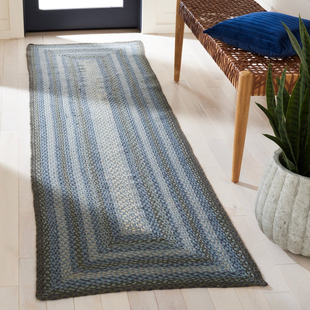 Safavieh Braided Brd652M Light Blue/Green Rug.