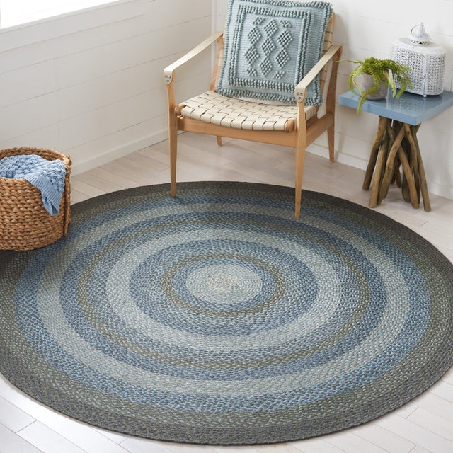 Safavieh Braided Brd652M Light Blue/Green Rug.