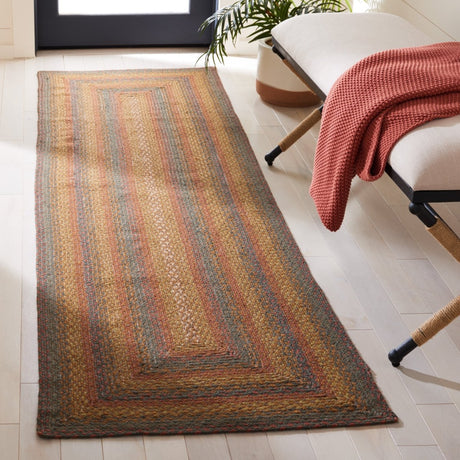 Safavieh Braided Brd652P Green/Rust Rug.