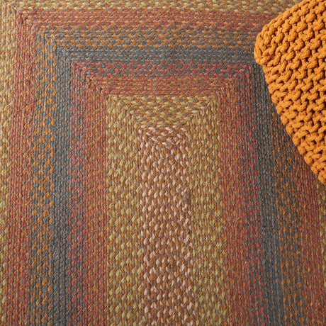 Safavieh Braided Brd652P Green/Rust Rug.