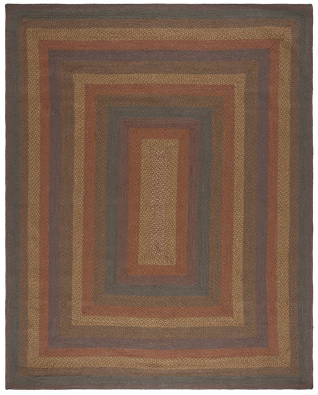 Safavieh Braided Brd652P Green/Rust Rug.