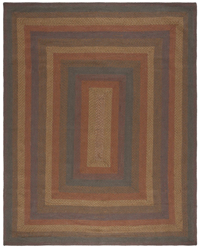 Safavieh Braided Brd652P Green/Rust Rug.