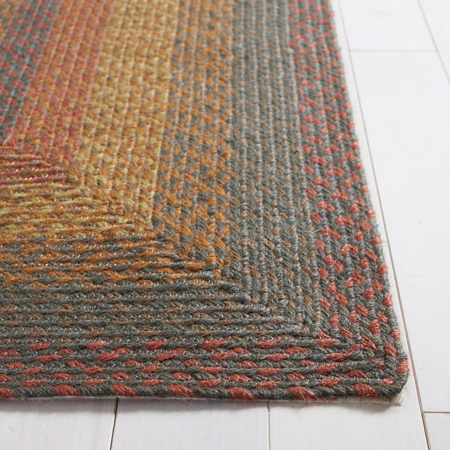 Safavieh Braided Brd652P Green/Rust Rug.