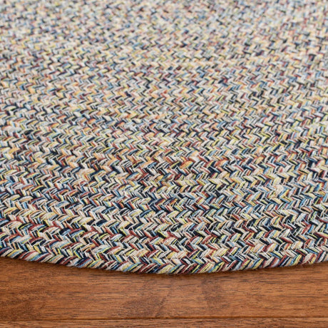 Safavieh Braided 5'-0" x 5'-0" Rug in Blue / Ivory
