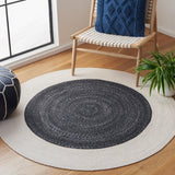 Safavieh Braided Brd803A Black/Ivory Rug.