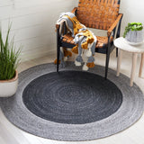 Safavieh Braided Brd803Z Black/Dark Grey Rug.