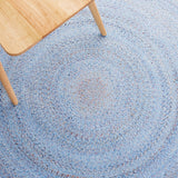 Safavieh Braided Brd804L Light Blue/Red Rug.
