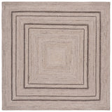Safavieh Braided 6'-0" x 6'-0" Rug in Beige / Brown
