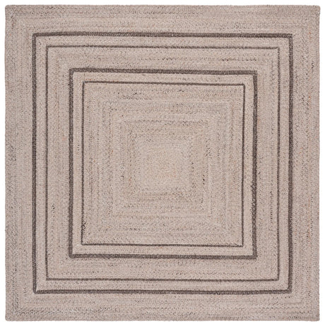 Safavieh Braided 6'-0" x 6'-0" Rug in Beige / Brown