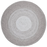 Safavieh Braided 5'-0" x 5'-0" Rug in Light Grey