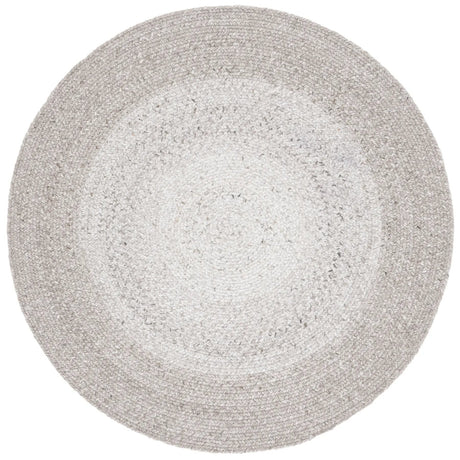 Safavieh Braided 3'-0" x 3'-0" Rug in Light Grey