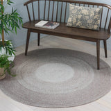 Safavieh Braided 5'-0" x 5'-0" Rug in Light Grey