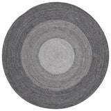 Safavieh Braided 5'-0" x 5'-0" Rug in Charcoal / Grey
