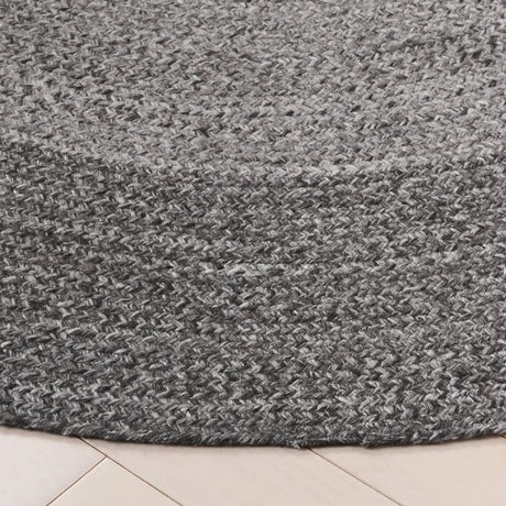 Safavieh Braided 5'-0" x 5'-0" Rug in Charcoal / Grey