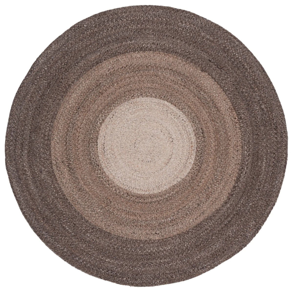Safavieh Braided 5'-0" x 5'-0" Rug in Brown / Beige