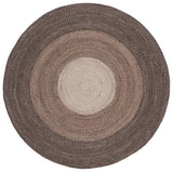 Safavieh Braided 5'-0" x 5'-0" Rug in Brown / Beige