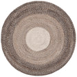 Safavieh Braided 3'-0" x 3'-0" Rug in Brown / Beige